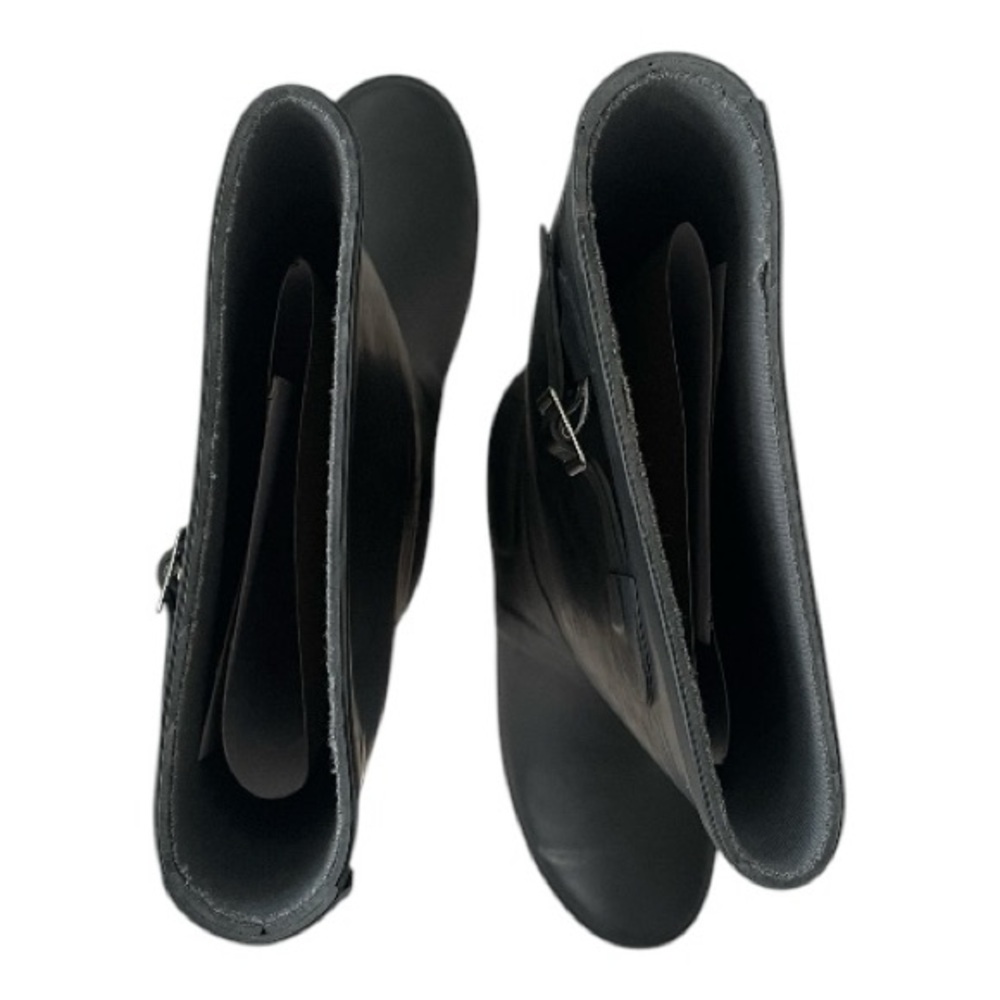 Women's Black Rain Boots Size (9) - Picture 9 of 12